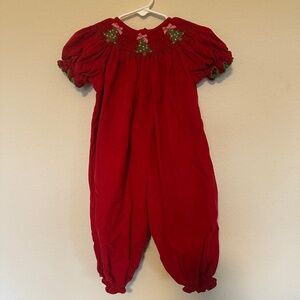 Toddler Southern Sunshine Kids smocked holiday romper